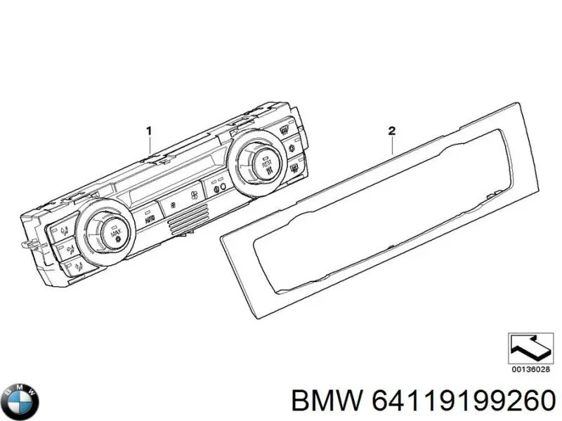 Comprar 64119199260 BMW Unidad de control aire acondicionado