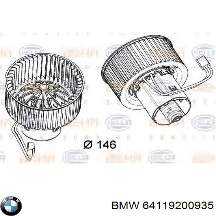 64119242608 BMW motor eléctrico, ventilador habitáculo