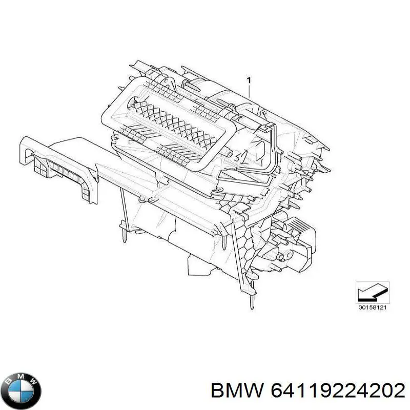 64119224202 BMW caja de ventilador habitáculo completo