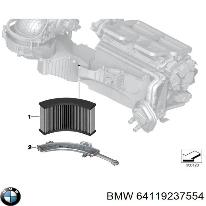 Comprar 64119237554 BMW Filtro de aire del habitáculo