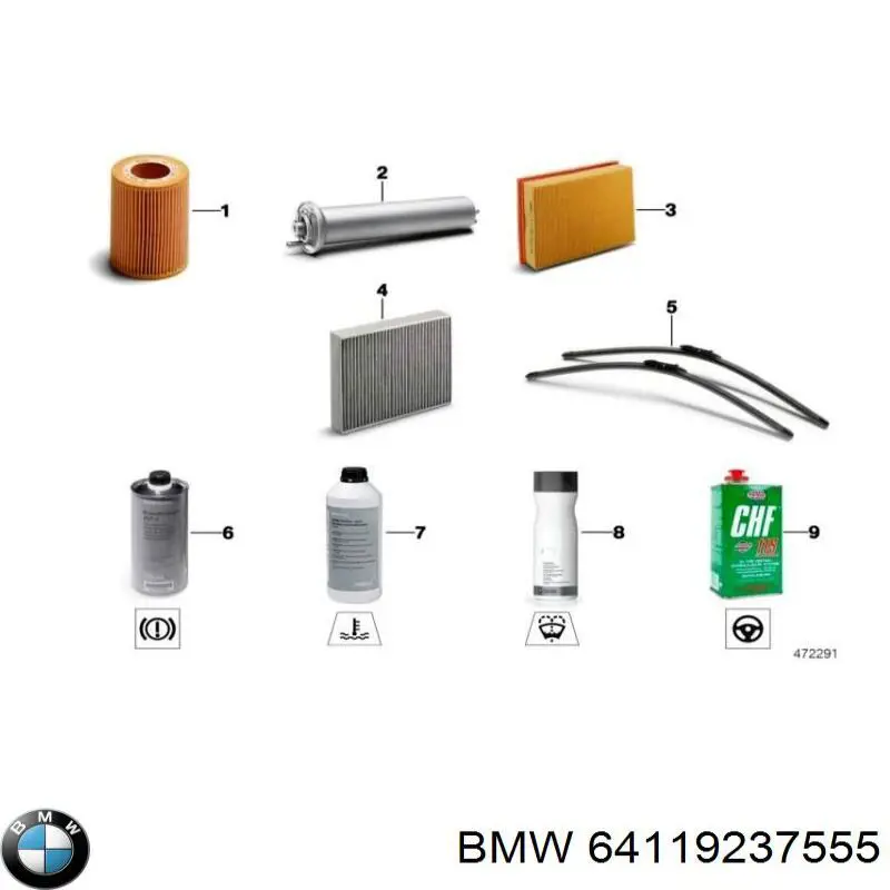 Comprar 64119237555 BMW Filtro de aire del habitáculo