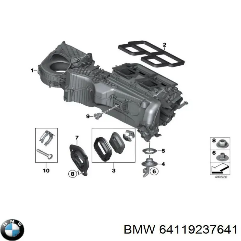 64119237641 BMW Manguera doble del radiador de la calefacción