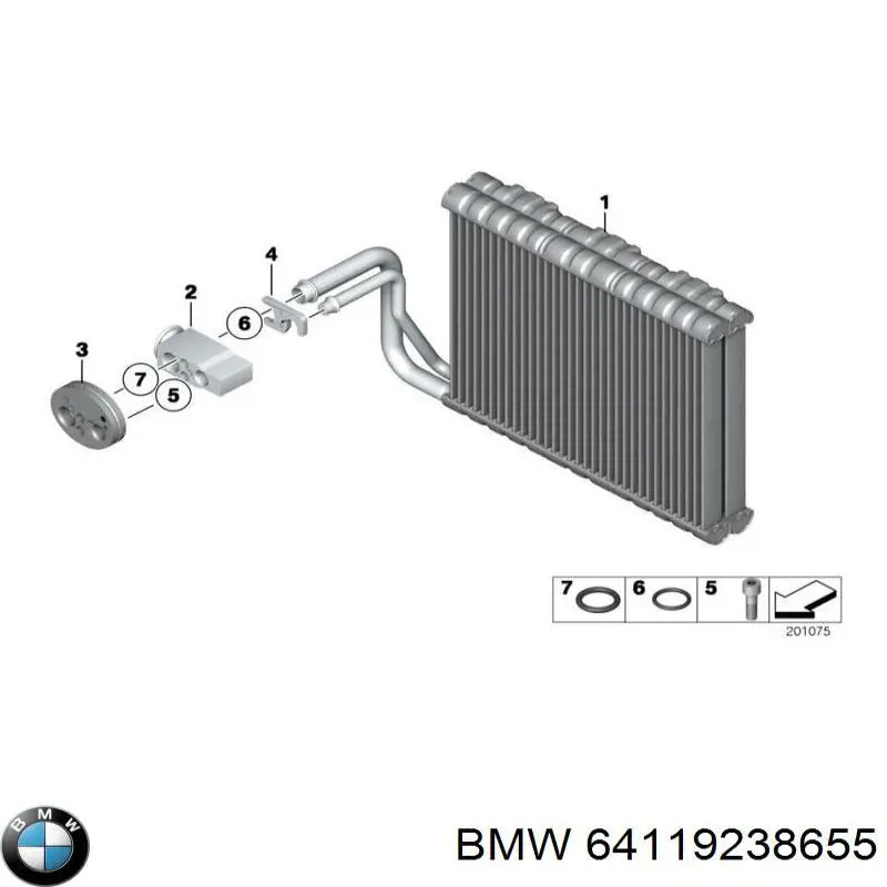 Evaporador de aire acondicionado BMW 64119238655 precio, desde 100,81 EUR