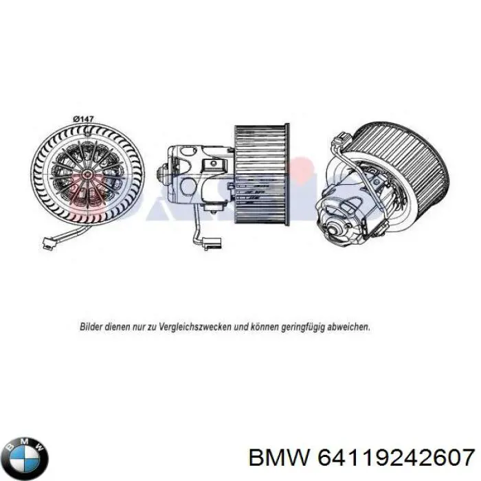 64119242607 BMW Ventilador de habitáculo