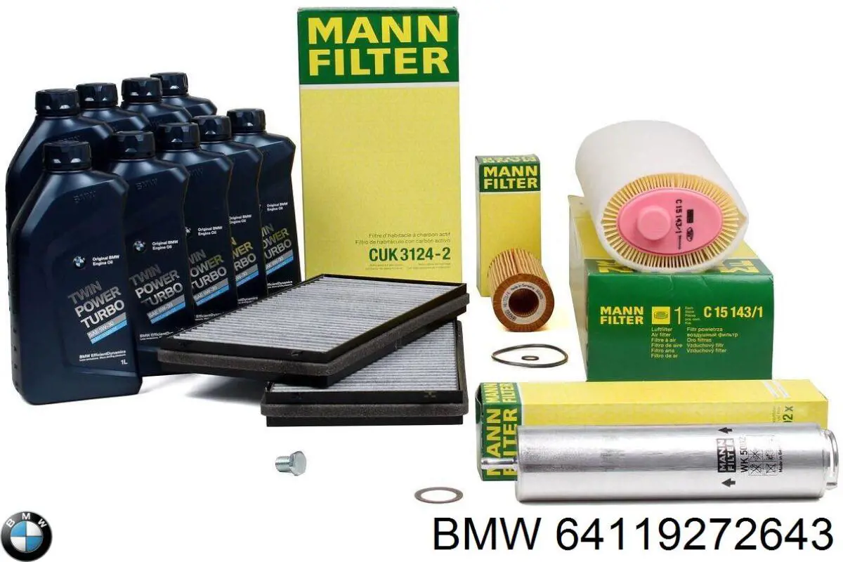 Filtro de habitáculo 64119272643 BMW