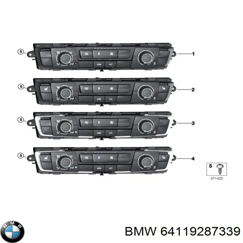 64119287339 BMW Unidad de control de la ventilación