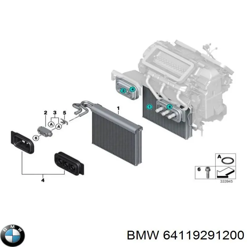 64119291200 BMW válvula de expansión, aire acondicionado