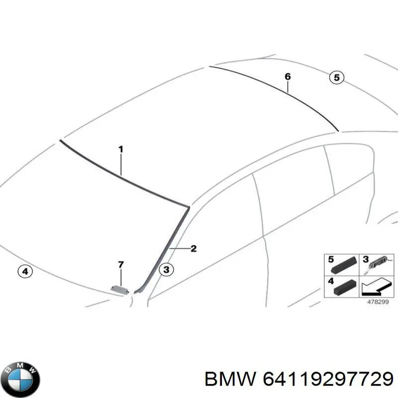 Tabique del compartimiento del motor BMW 64119297729 precio, desde 31,58 EUR