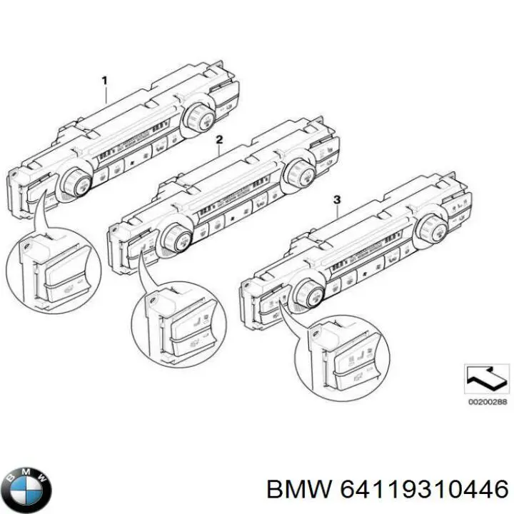 64119310446 BMW Unidad de control de la ventilación