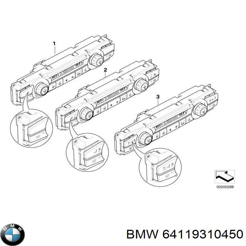 Módulo de modos de calefacción/aire acondicionado BMW 64119310450 precio, desde 94,36 EUR