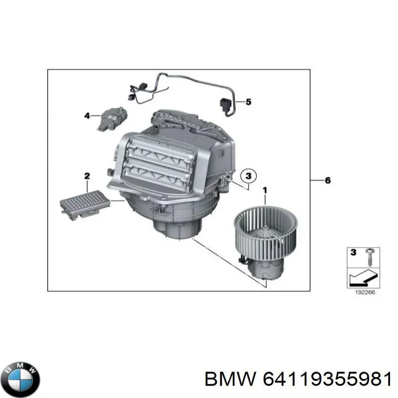 64119355981 BMW resitencia, ventilador habitáculo