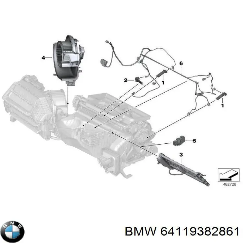 Ventilador de calefacción BMW 64119382861 precio, desde 107,45 EUR