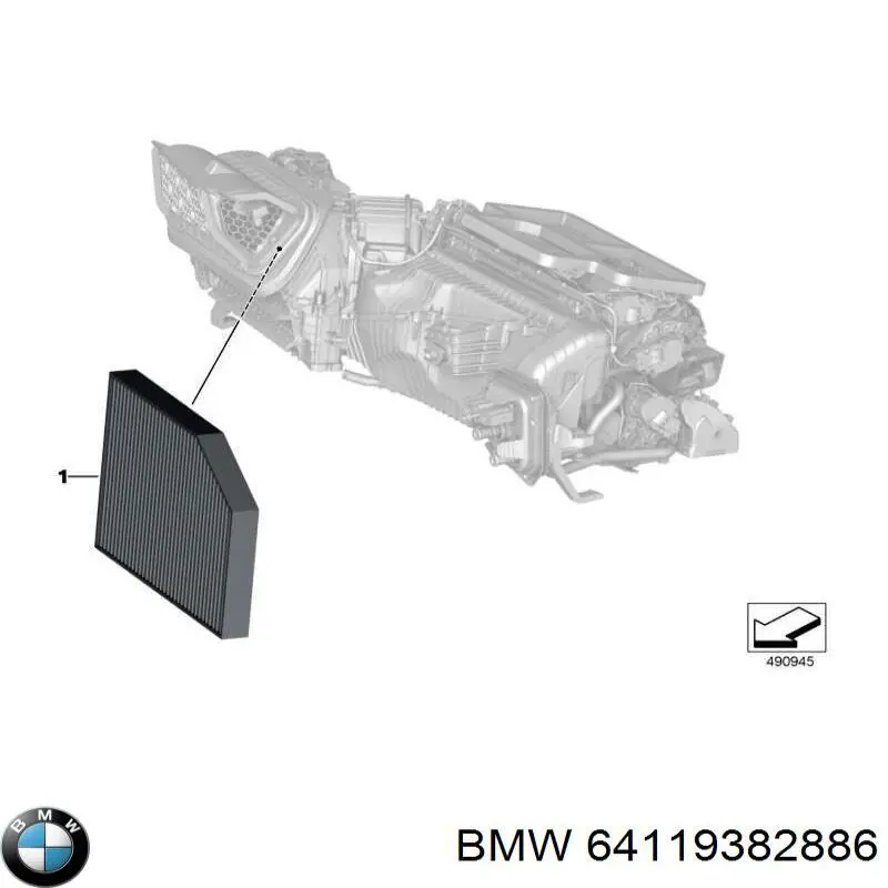 Comprar 64119382886 BMW Filtro de aire del habitáculo