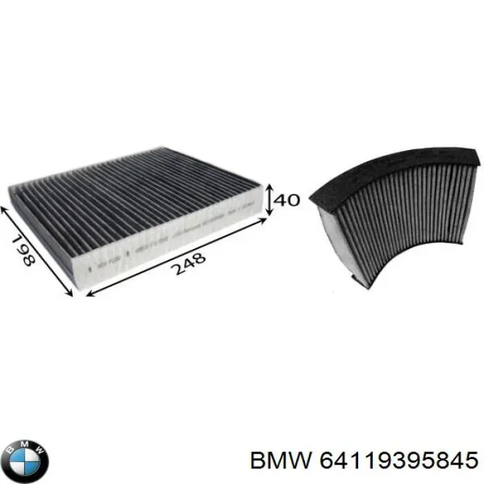 Comprar 64119395845 BMW Filtro de aire del habitáculo