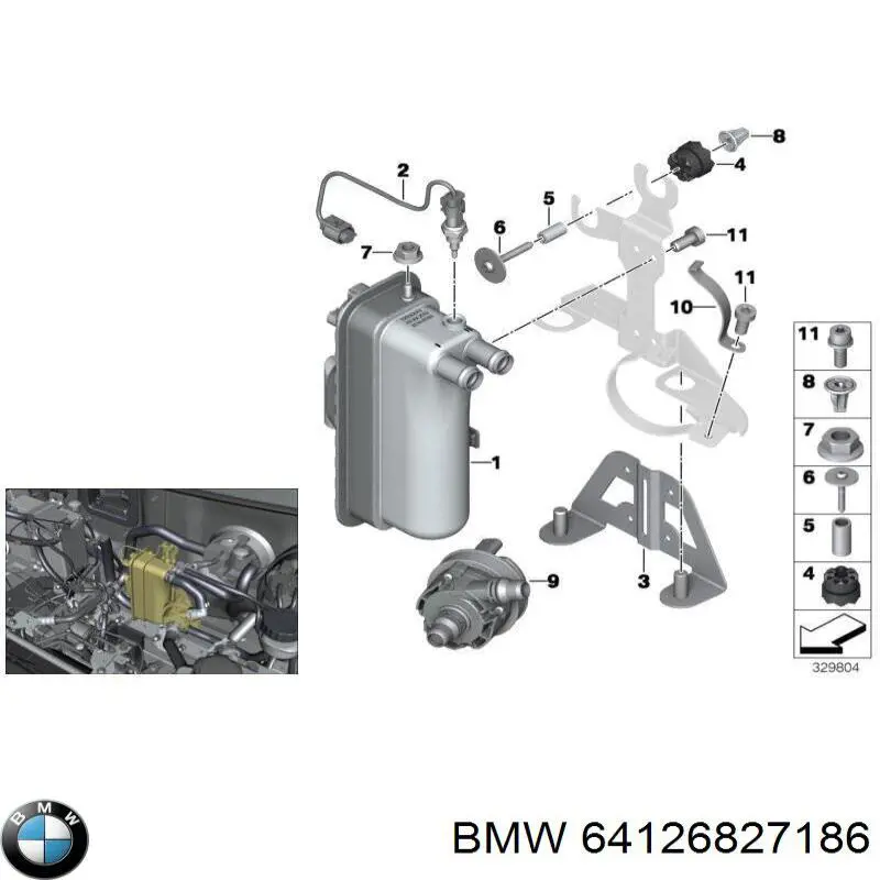 64219310499 BMW calentador electro refrigerante