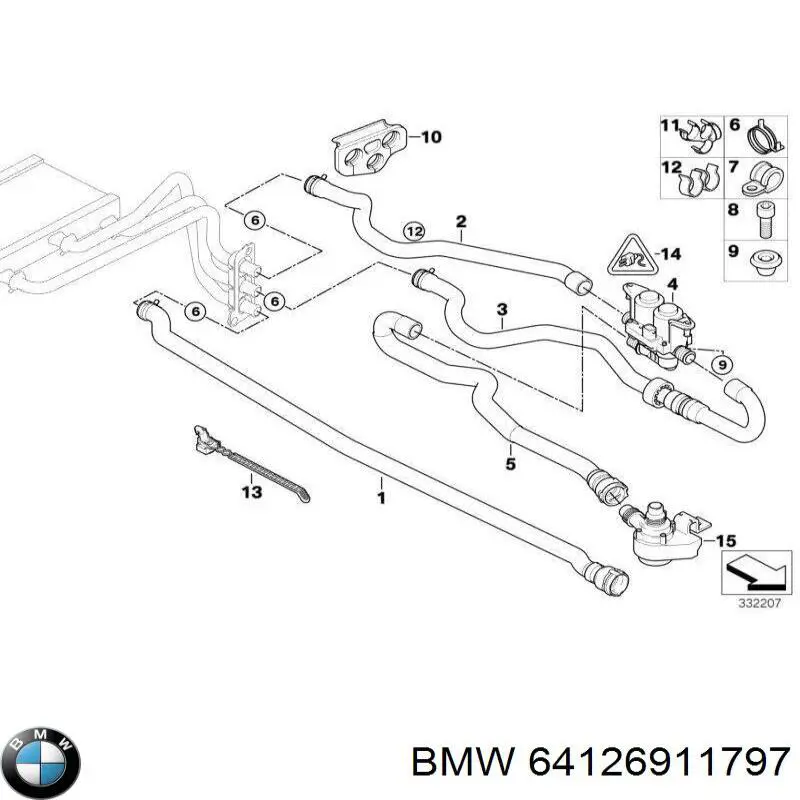 Comprar 64126911797 BMW Válvula calefacción