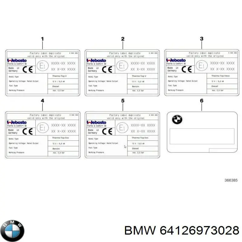 64126973028 BMW