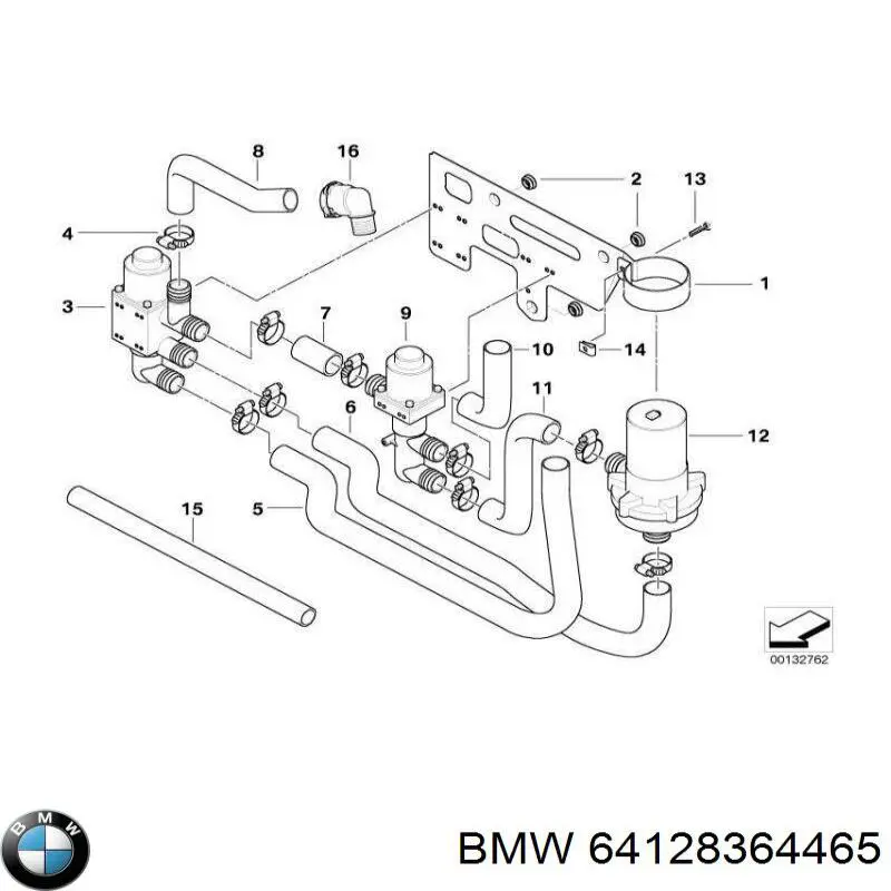 Tubería de radiador, retorno para BMW 5 (E39)