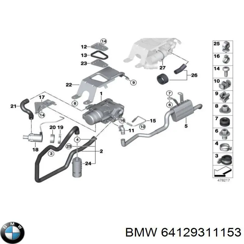 Calefacción auxiliar BMW 5 (F10)