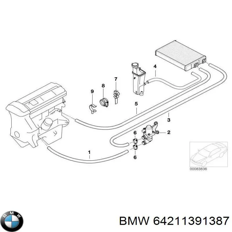 Manguito de líquido refrigerante BMW 64211391387 precio, desde 9,88 EUR