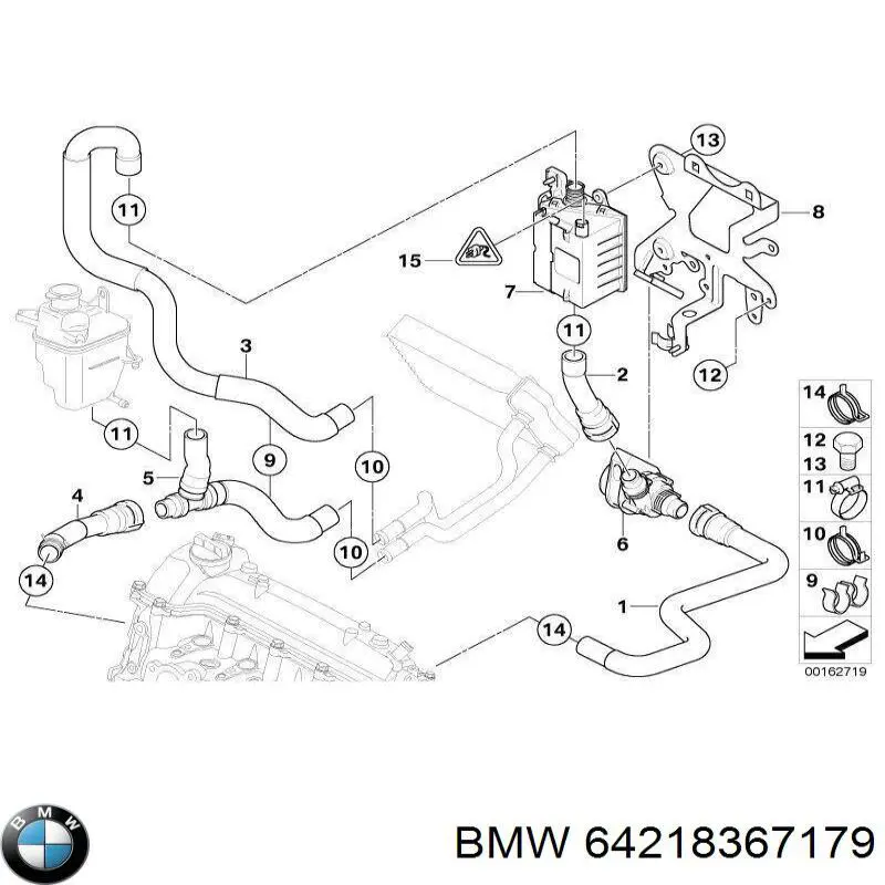 Abrazadera metálica universal 64218367179 BMW