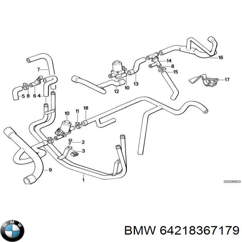 Abrazadera metálica universal BMW 64218367179
