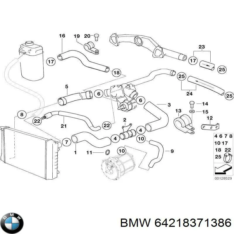 Manguito de líquido refrigerante BMW 64218371386 precio, desde 17,80 EUR