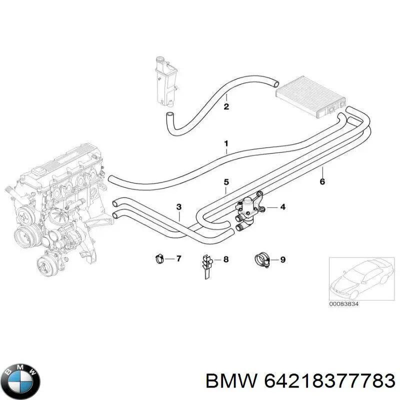 Manguito de líquido refrigerante BMW 64218377783 precio, desde 18,31 EUR