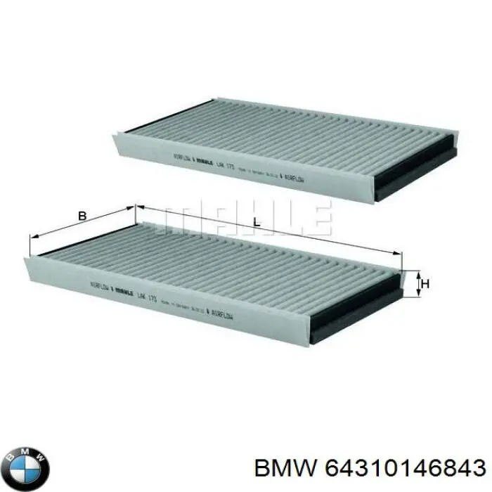 64310146843 BMW filtro habitáculo