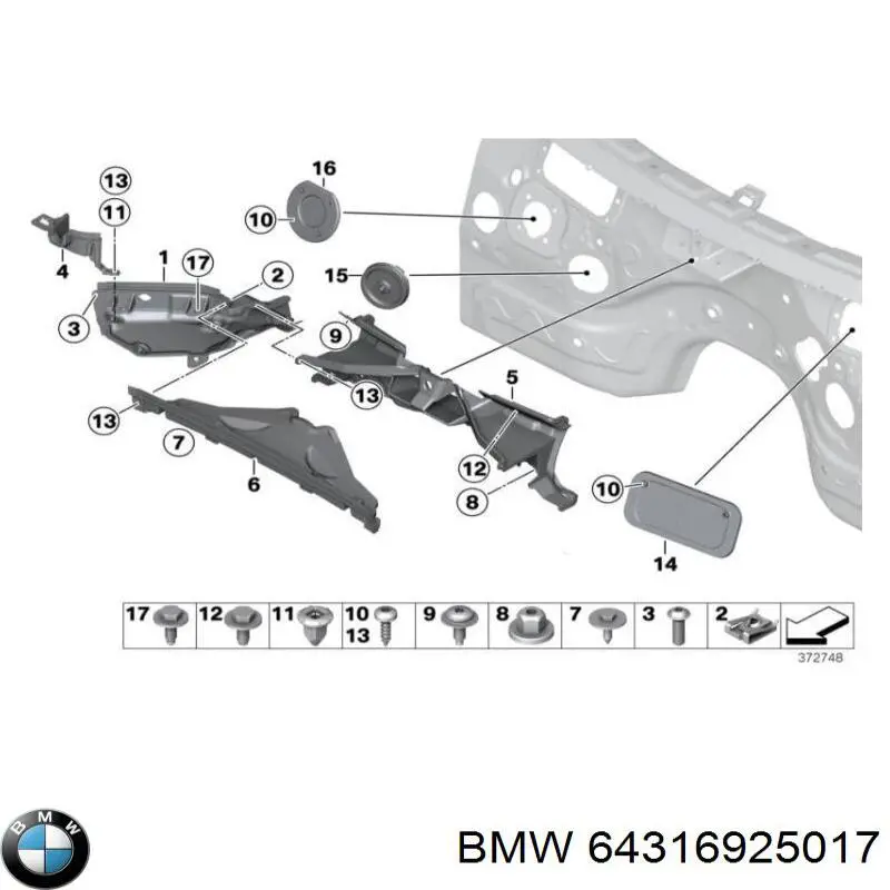 Comprar 64316925017 BMW 