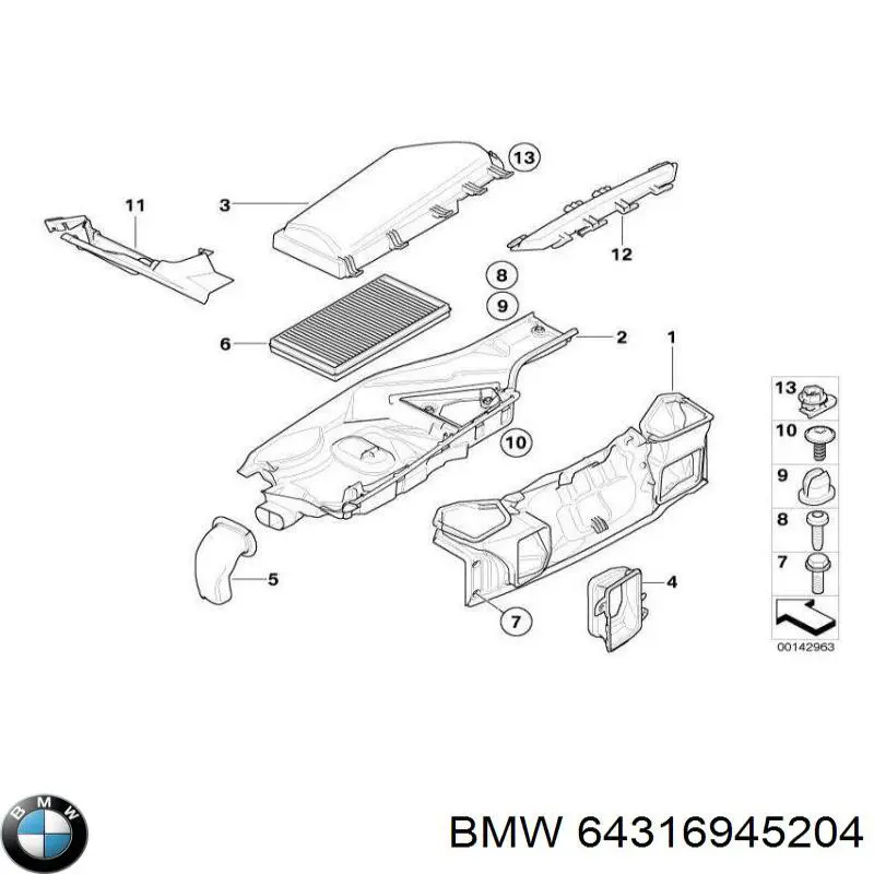 Filtro de cabina BMW 64316945204 precio, desde 13,14 EUR