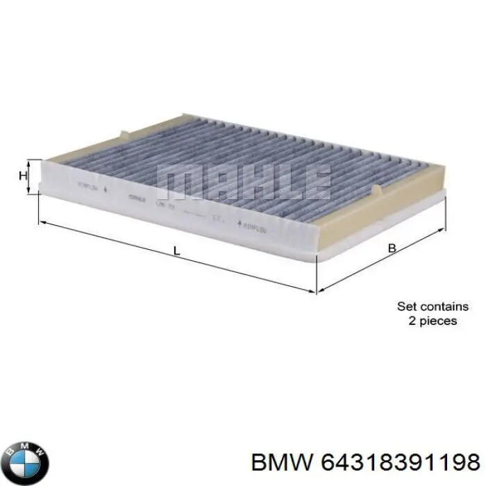 64318391198 BMW Filtro antipolen