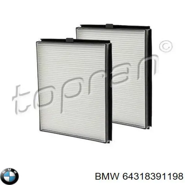 64318391198 BMW filtro de habitáculo