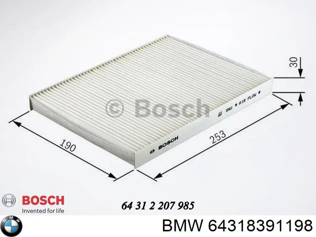 Comprar 64318391198 BMW Filtro de aire del habitáculo