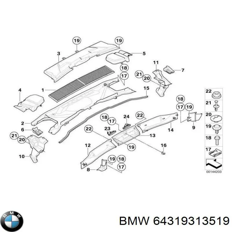 Comprar 64319313519 BMW Filtro de aire del habitáculo