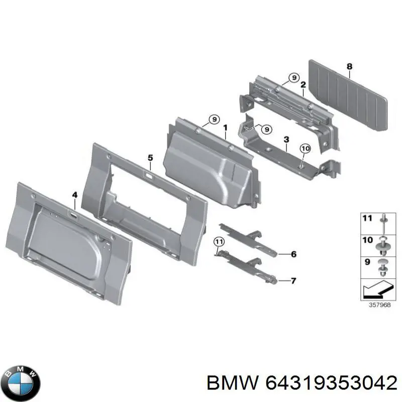 Canaleta del parabrisas BMW 64319353042 precio, desde 40,66 EUR