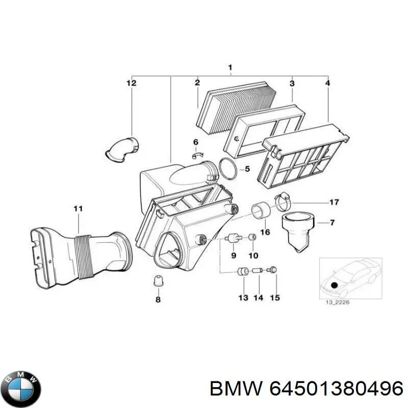  BMW 64501380496 precio, desde 5,35 EUR