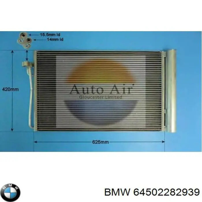 64502282939 BMW condensador aire acondicionado