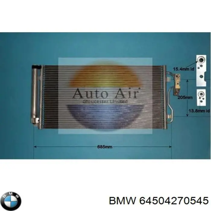 64504270545 BMW condensador aire acondicionado