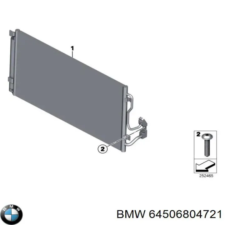 Comprar 64506804721 BMW Condensador de aire acondicionado