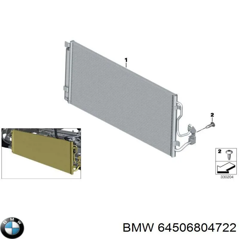 64506804722 BMW condensador aire acondicionado