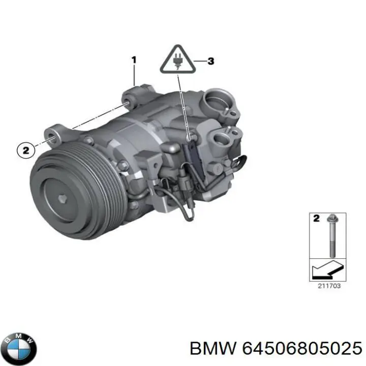 64506805025 BMW compresor de aire acondicionado