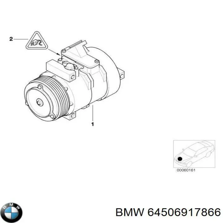 Compresor de aire acondicionado 64506917866 BMW