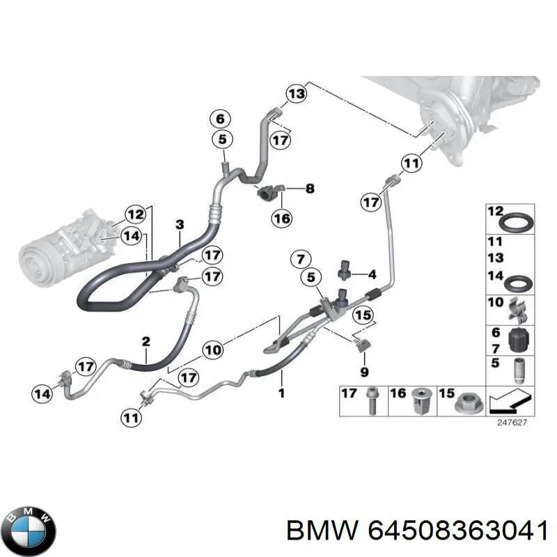 Junta, tubo de escape para BMW 1 (E81, E87)