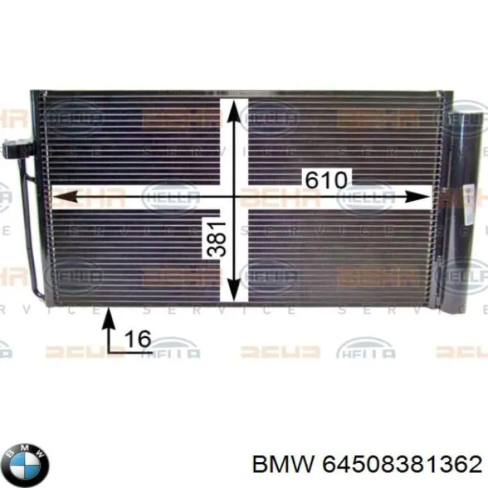 Comprar 64508381362 BMW Condensador de aire acondicionado