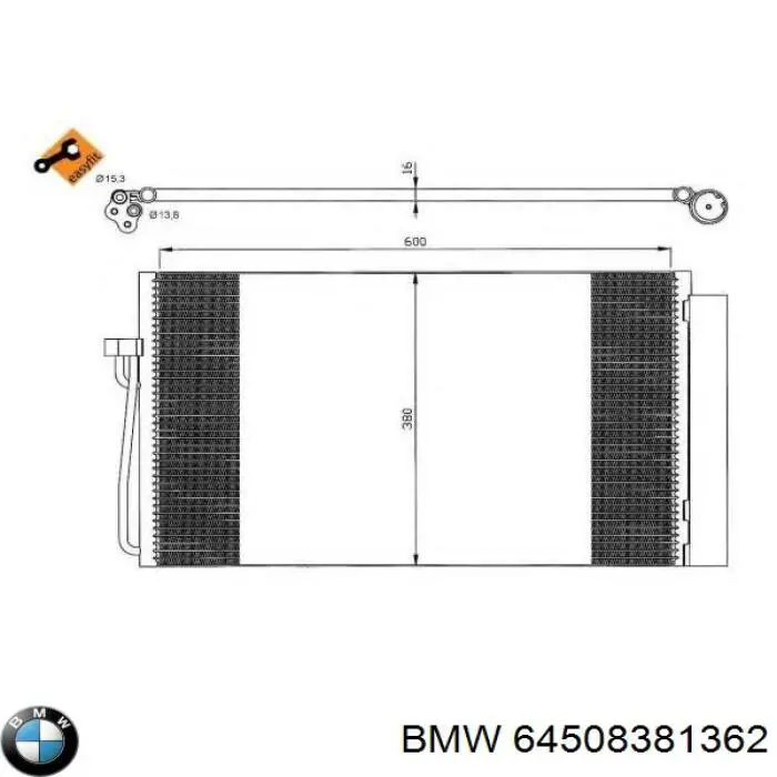 Aire acondicionado capacitor BMW 64508381362 precio, desde 71,15 EUR