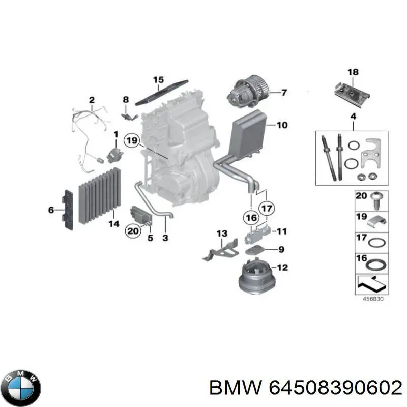 Anillo de la tubería de admisión del silenciador BMW 64508390602 precio, desde 2,00 EUR