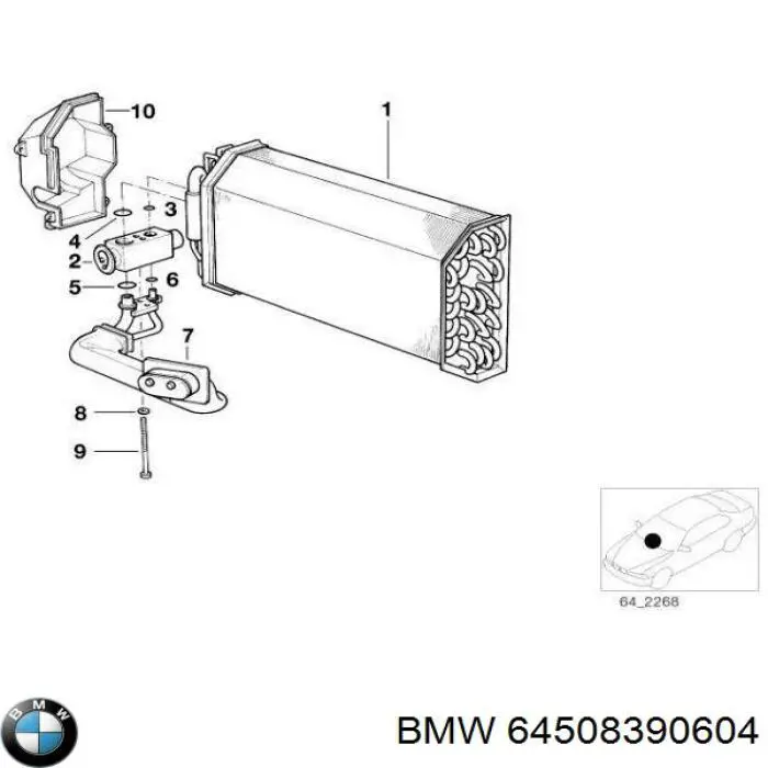 64508390604 BMW junta, tubo de escape