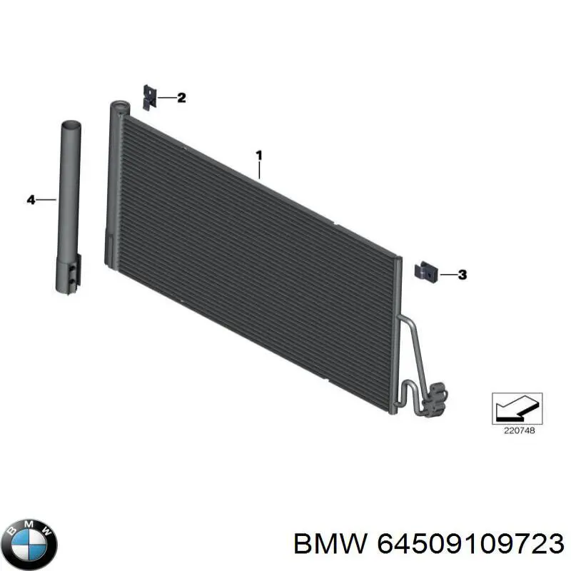 64509109723 BMW condensador aire acondicionado