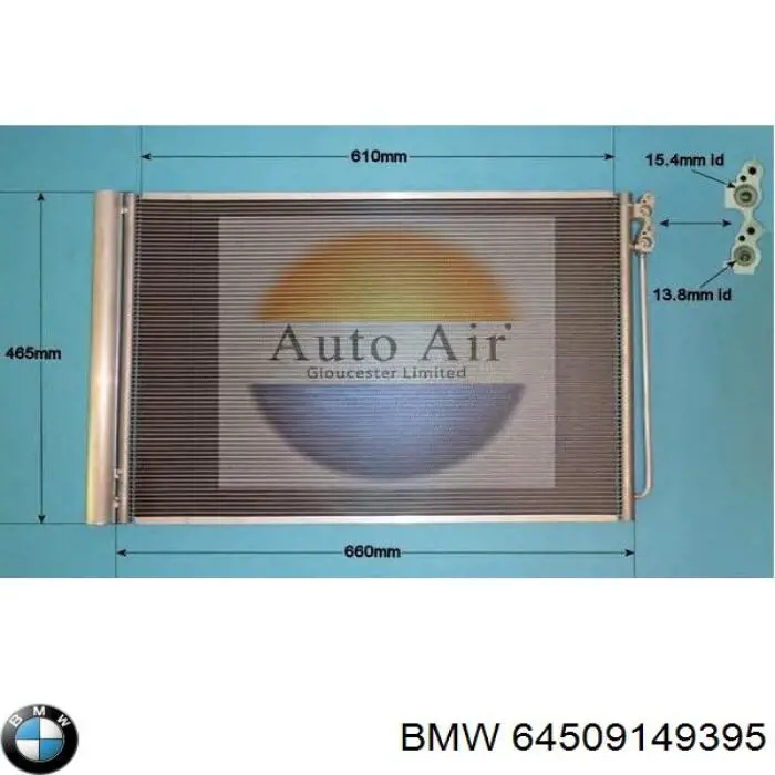 64509149395 BMW condensador aire acondicionado